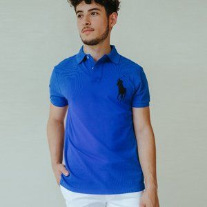 NWT Polo Ralph Lauren Big Pony Mesh Polo Shirt CUSTOM SLIM FIT